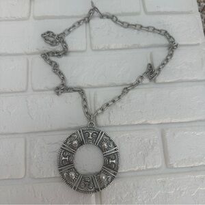 Sarah Coventry Silver-Tone Circular Pendant Necklace